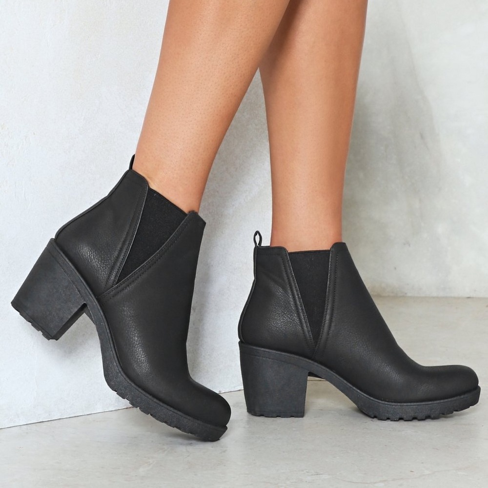 Nasty Gal faux leather boots